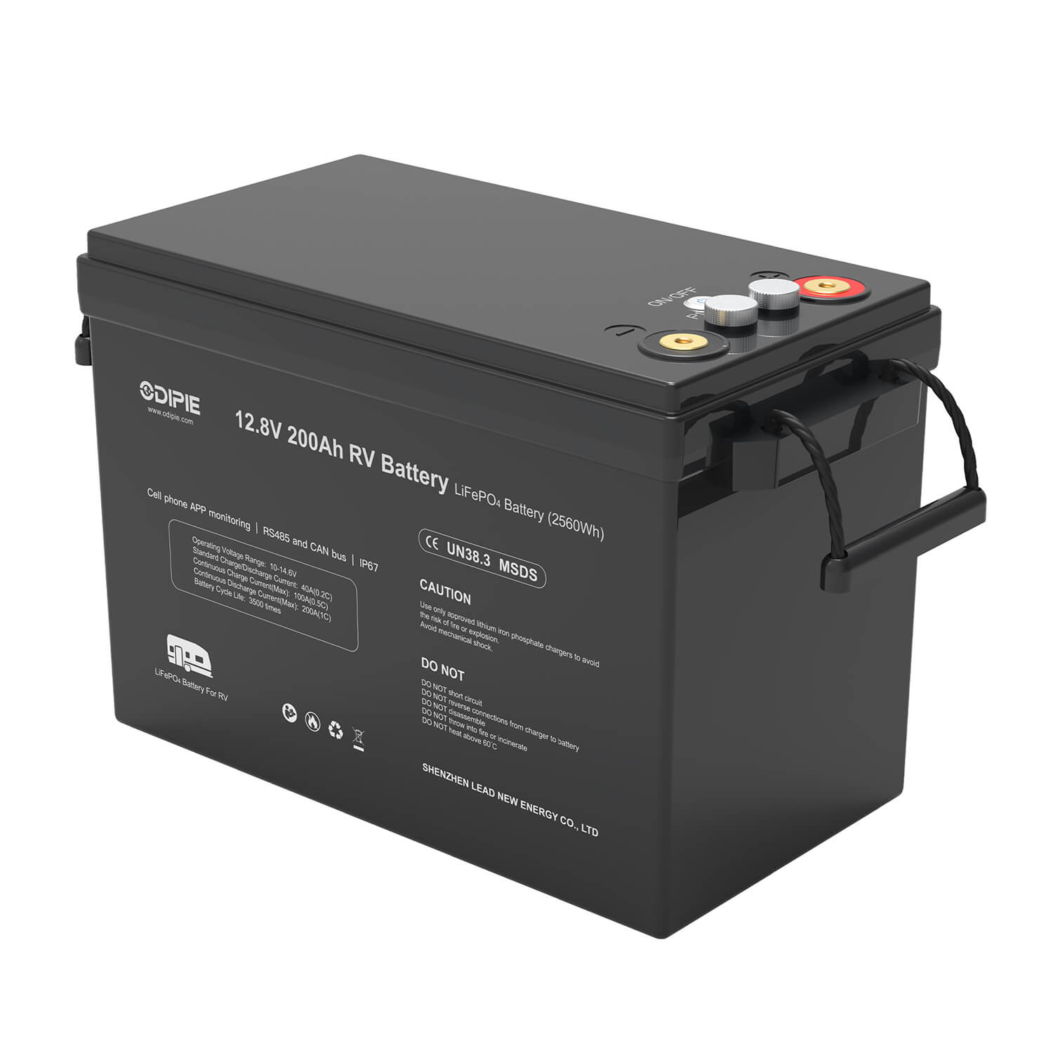 BMS Built-In 12V 200Ah Deep Cycle Lithium Ion Batteries