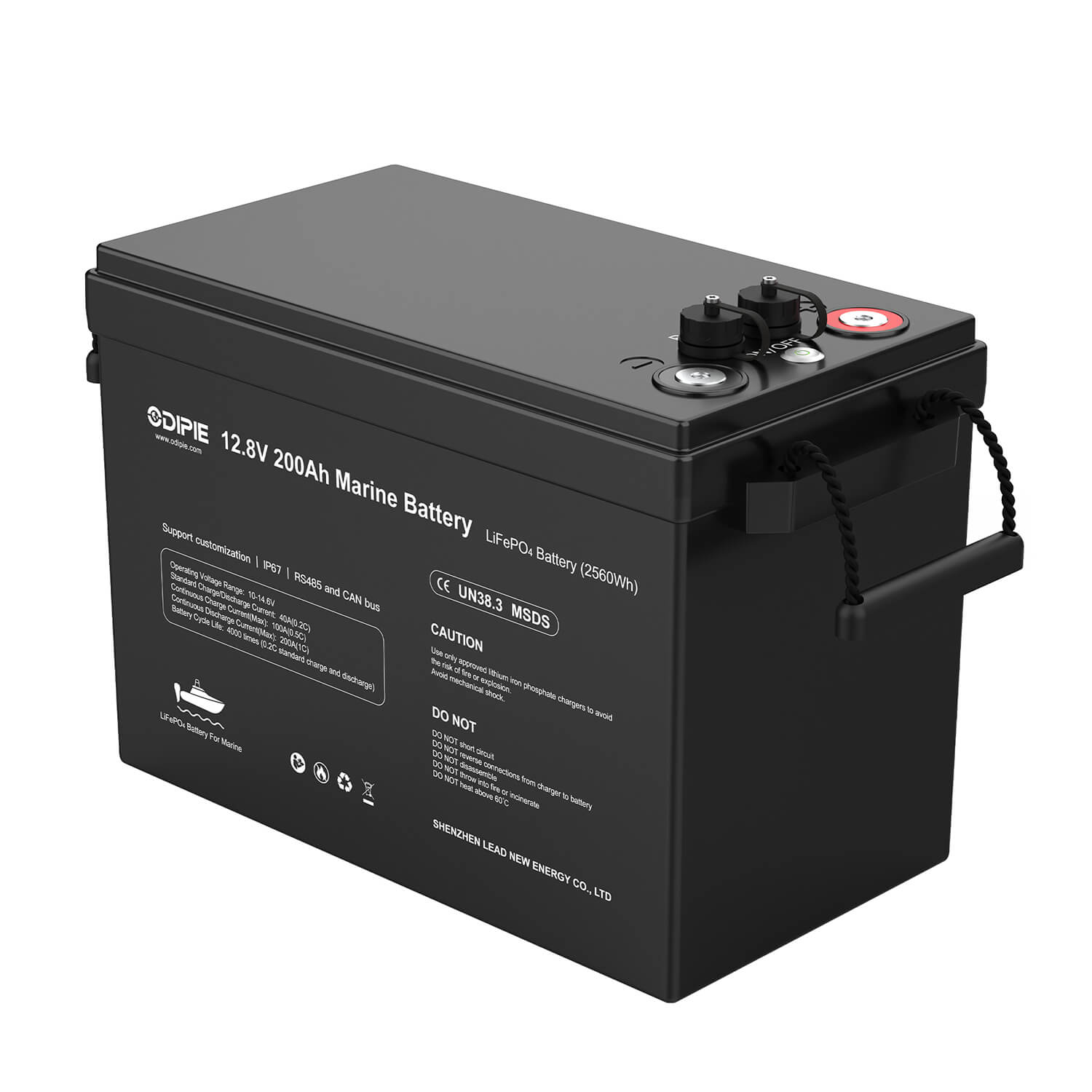 Premium Portable 12V 200Ah Marine Lithium Batteries