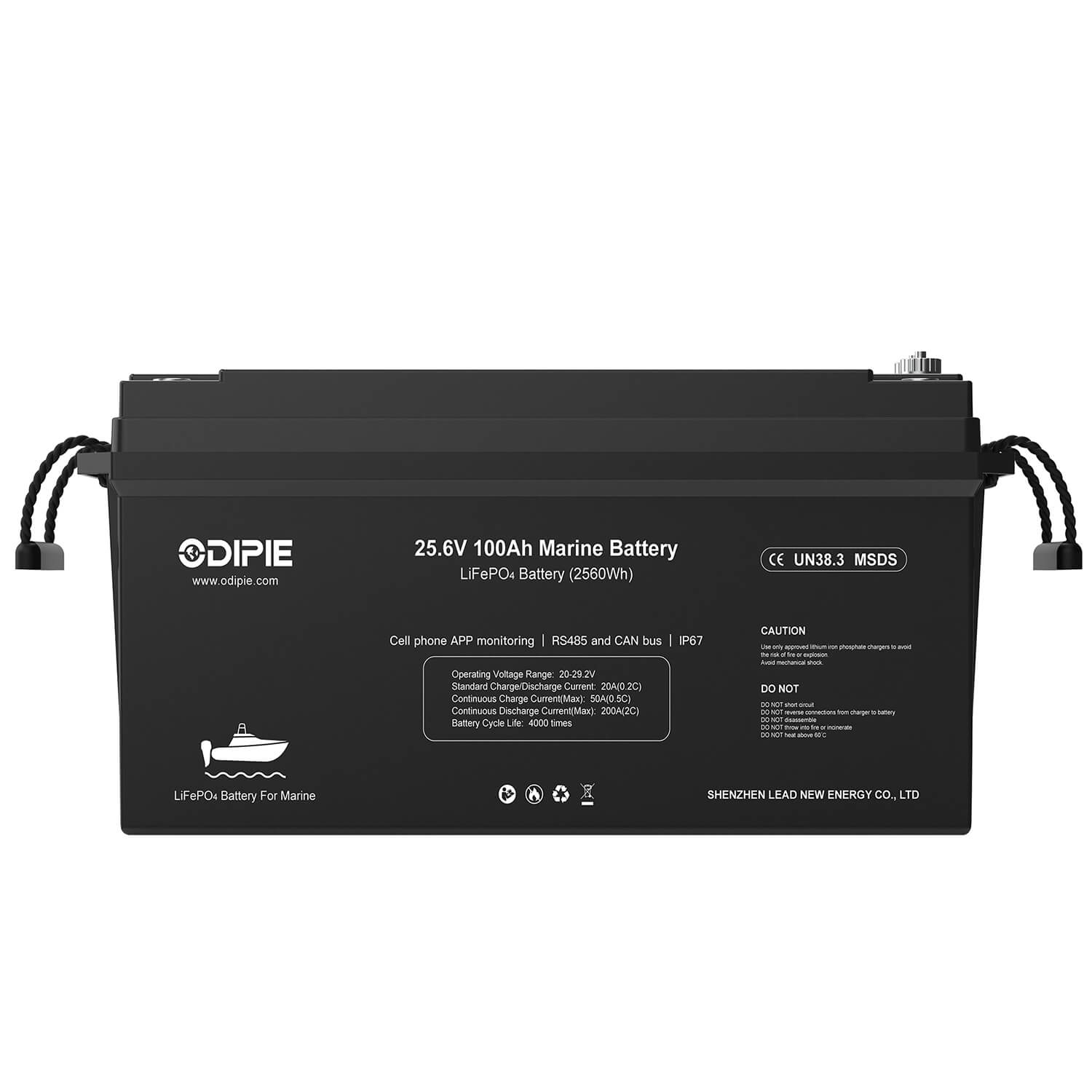 Wholesale Odipie 25.6V 100Ah LiFePO4 Battery for Marine and Trolling Motors