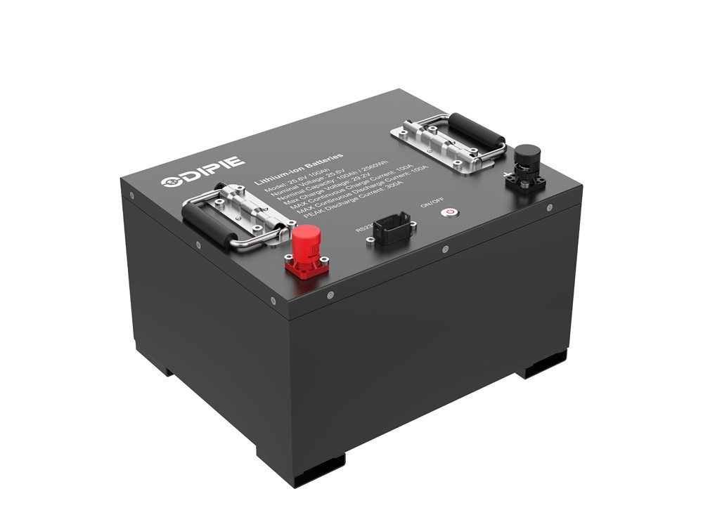 25.6V 100Ah Smart LiFePO4 battery with Bluetooth for floor cleaning machines