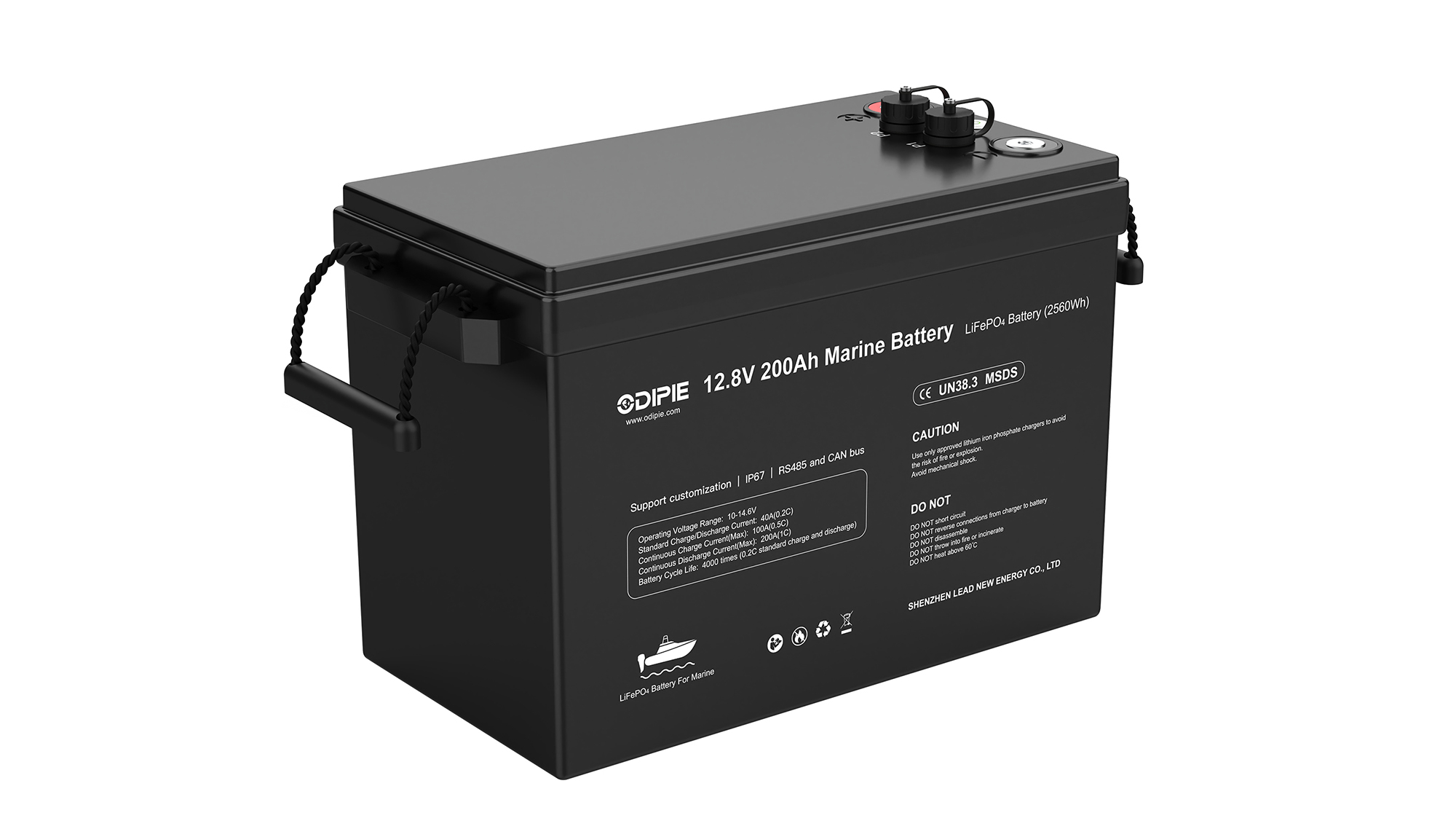 Premium Portable 12V 200Ah Marine Lithium Batteries